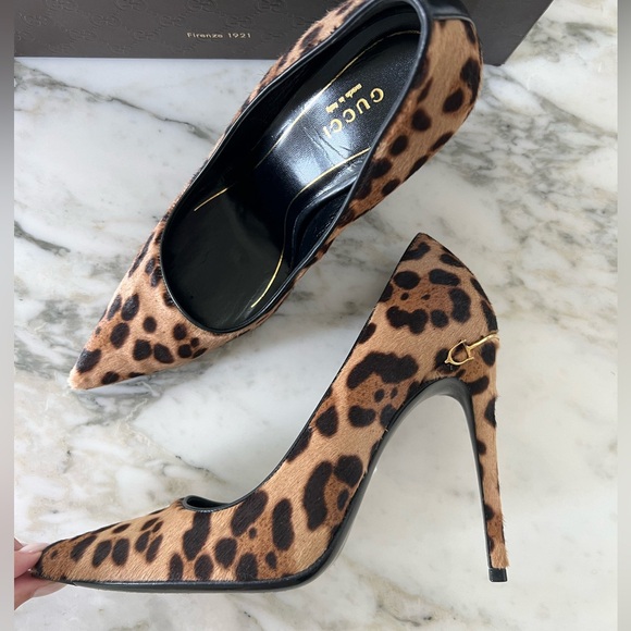 GUCCI Pony Jaguaro Malaga Kid Pumps EUC size 38 - Picture 3 of 5